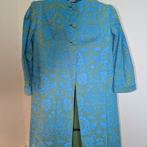 Elegant Women's Blue and Green Cape